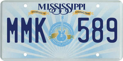 MS license plate MMK589