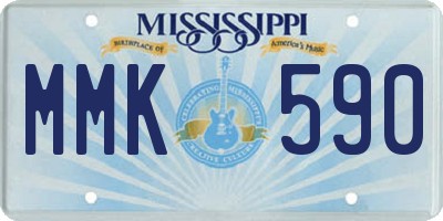 MS license plate MMK590