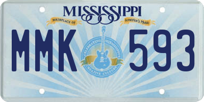 MS license plate MMK593