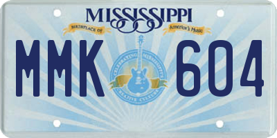 MS license plate MMK604