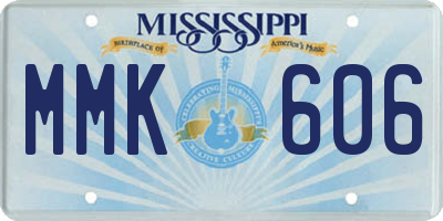 MS license plate MMK606