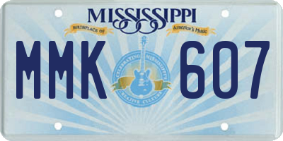 MS license plate MMK607