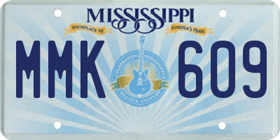MS license plate MMK609