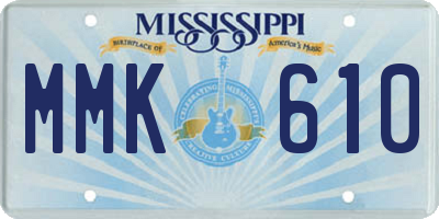 MS license plate MMK610