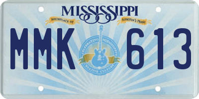 MS license plate MMK613