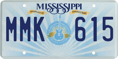 MS license plate MMK615