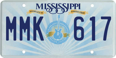 MS license plate MMK617