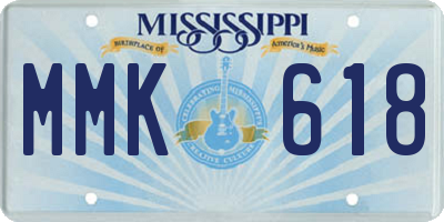 MS license plate MMK618