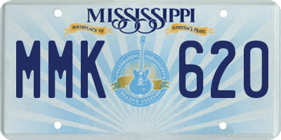 MS license plate MMK620