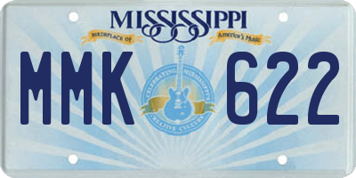 MS license plate MMK622