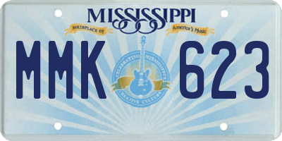 MS license plate MMK623