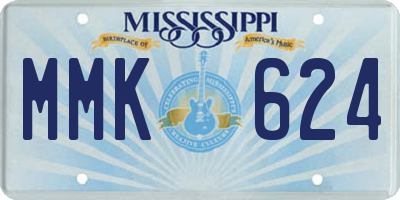 MS license plate MMK624