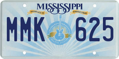 MS license plate MMK625