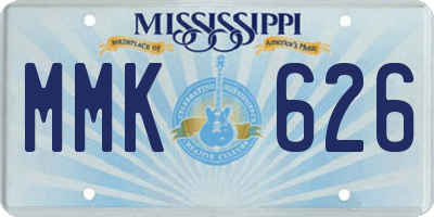 MS license plate MMK626
