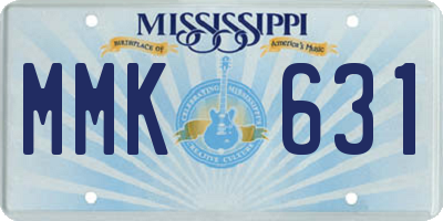 MS license plate MMK631