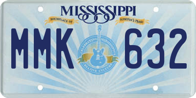 MS license plate MMK632
