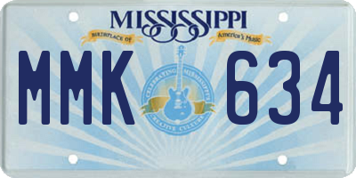 MS license plate MMK634