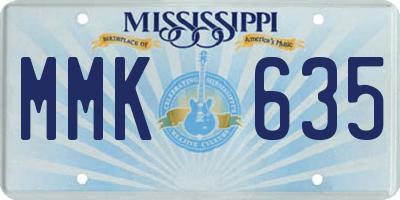 MS license plate MMK635