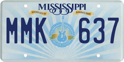 MS license plate MMK637