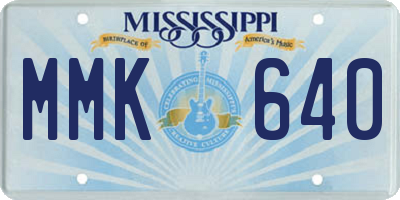 MS license plate MMK640