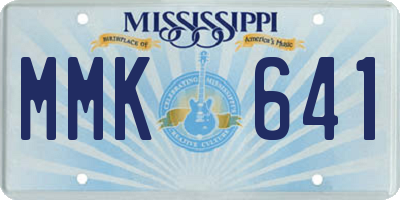 MS license plate MMK641