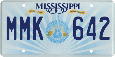 MS license plate MMK642
