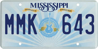 MS license plate MMK643