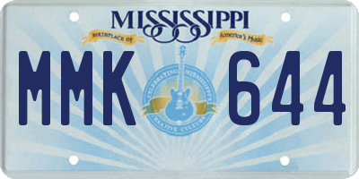 MS license plate MMK644