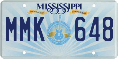 MS license plate MMK648