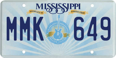 MS license plate MMK649