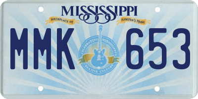 MS license plate MMK653