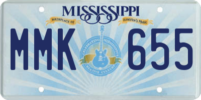 MS license plate MMK655