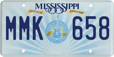 MS license plate MMK658