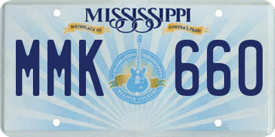 MS license plate MMK660