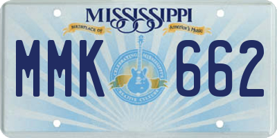 MS license plate MMK662