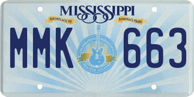 MS license plate MMK663