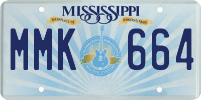 MS license plate MMK664