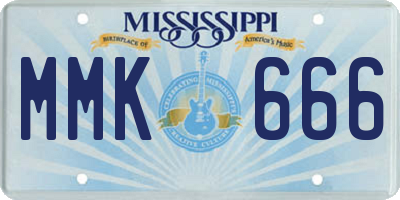 MS license plate MMK666