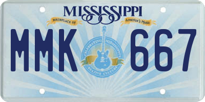 MS license plate MMK667