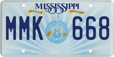 MS license plate MMK668