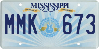 MS license plate MMK673