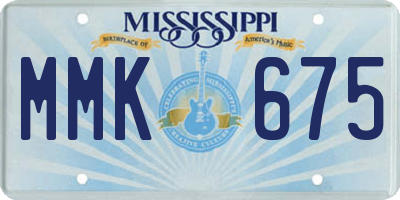 MS license plate MMK675