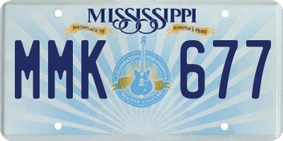 MS license plate MMK677