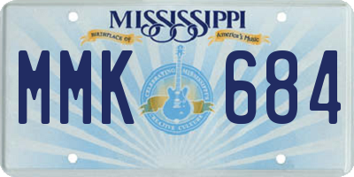 MS license plate MMK684
