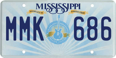 MS license plate MMK686