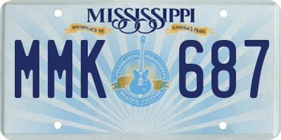 MS license plate MMK687