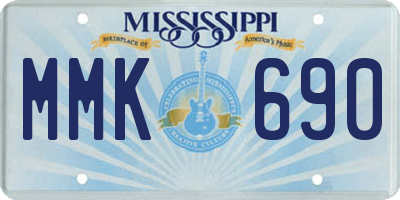 MS license plate MMK690