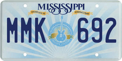 MS license plate MMK692