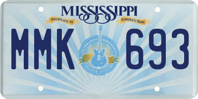 MS license plate MMK693