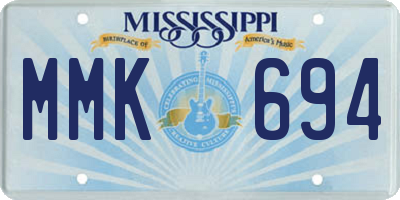 MS license plate MMK694